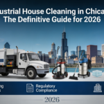 Free estimate request for industrial house cleaning services from family-owned Lake City Janitorial serving all Chicagoland suburbs