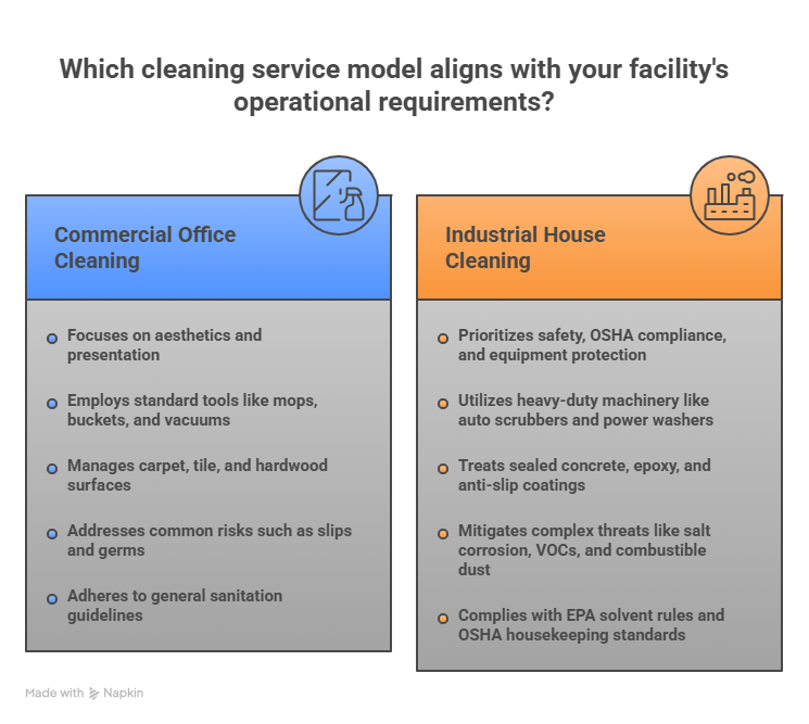 Commercial auto scrubber cleaning concrete floor in Chicago distribution center for industrial housekeeping