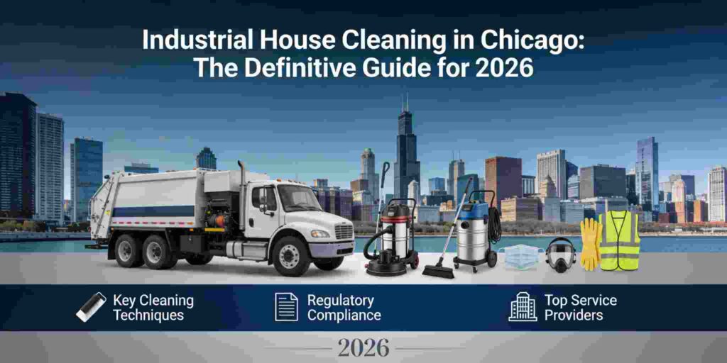 Free estimate request for industrial house cleaning services from family-owned Lake City Janitorial serving all Chicagoland suburbs
